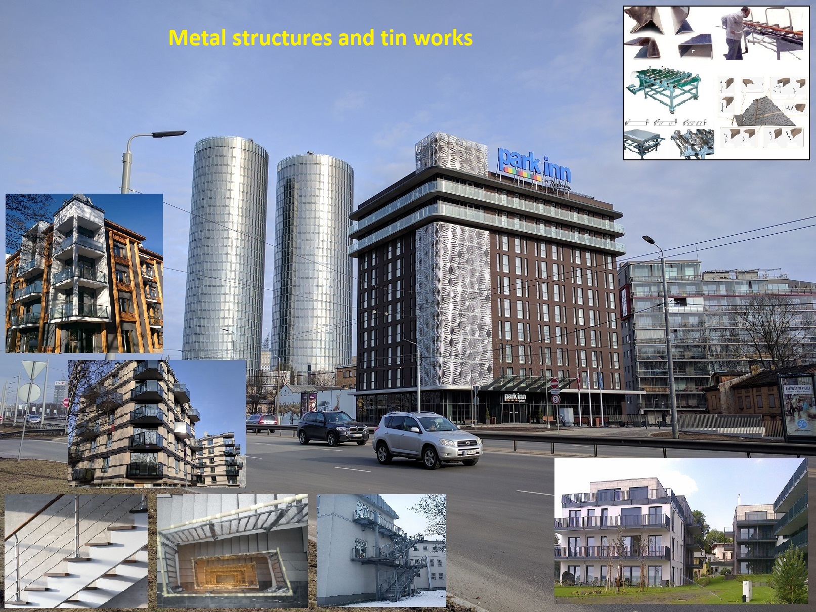 Metal structures and tin works